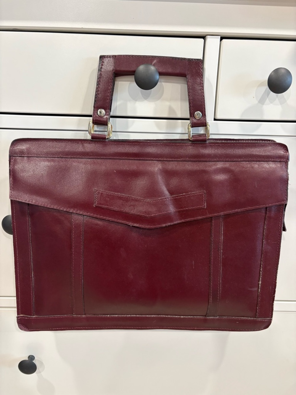 VINTAGE Burgundy Workbag / Briefcase